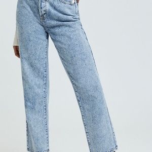 PacSun High Rise Straight Jeans in Static Wash